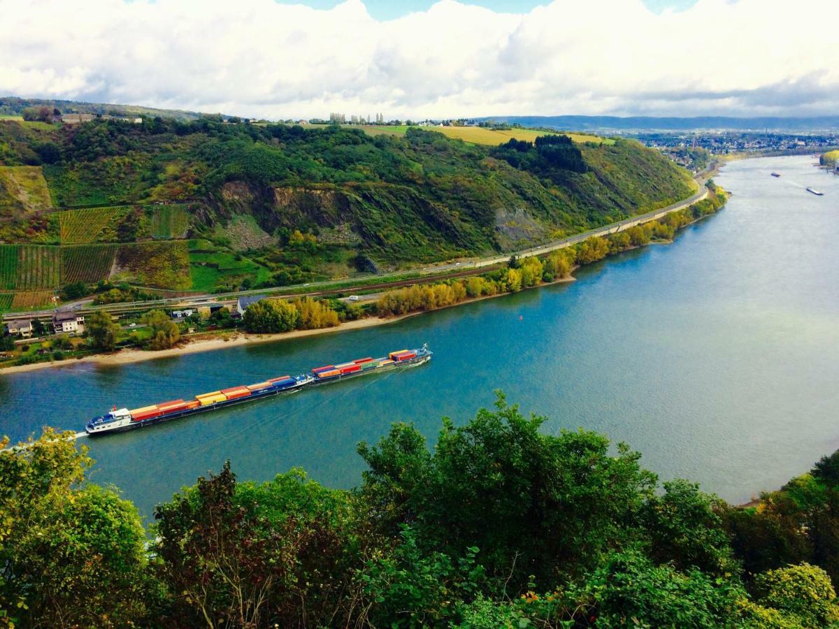 Haus Am Ufer Mit Rheinpanoramablick Daire Koblenz  Dış mekan fotoğraf